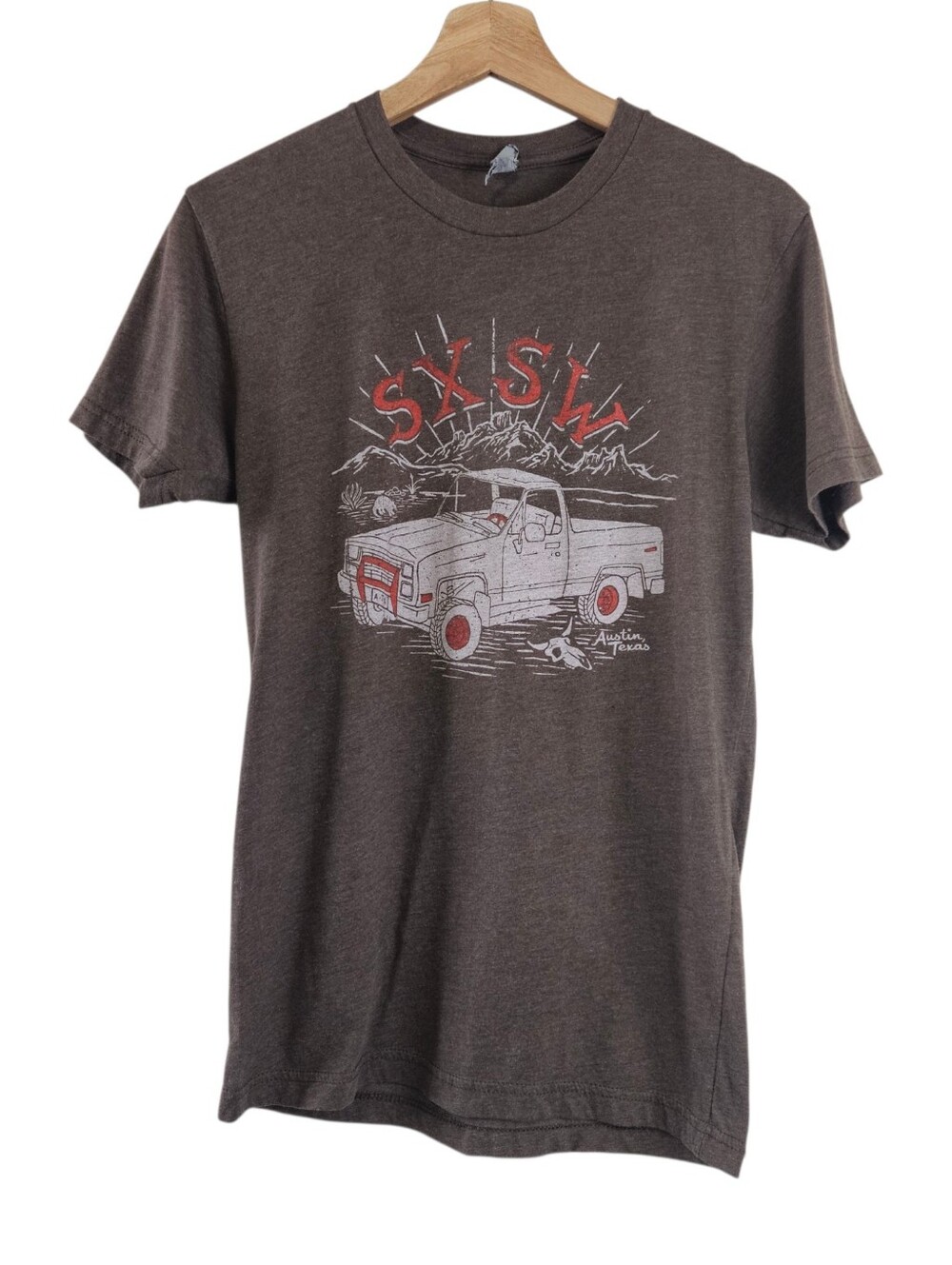 SXSW Brown Austin Texas Music Festival Short Sleeve Shirt Womens Size Small